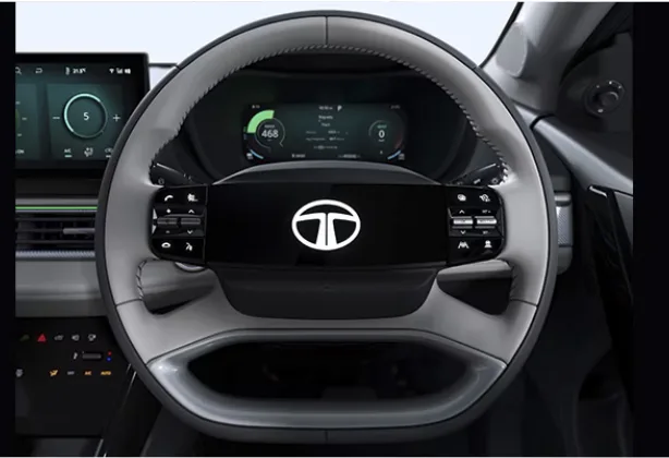Dual tone Leatherette Wrapped Steering Wheel